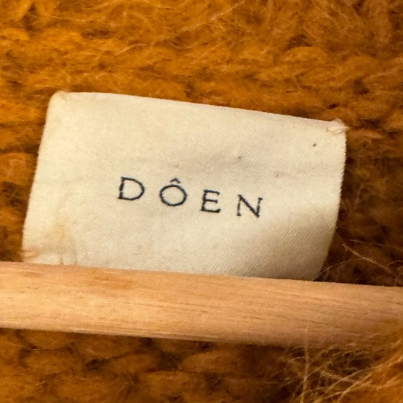 Doen Adelina Cardigan In Bright Pumpkin - Picture 8 of 8